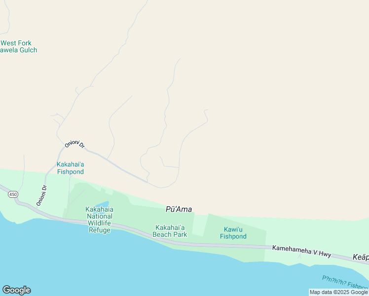 map of restaurants, bars, coffee shops, grocery stores, and more near 689 Onioni Drive in Kaunakakai