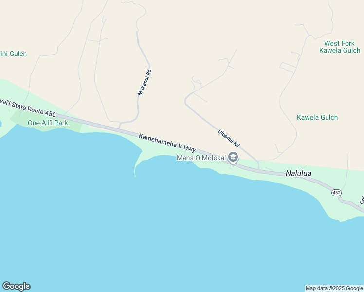 map of restaurants, bars, coffee shops, grocery stores, and more near 2452 Kamehameha V Highway in Kaunakakai