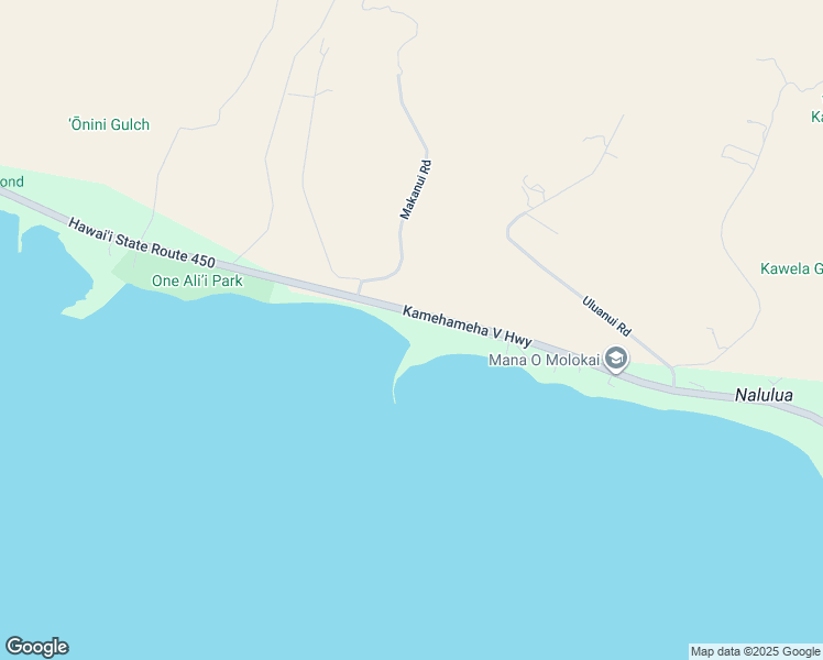 map of restaurants, bars, coffee shops, grocery stores, and more near 2334 Kamehameha V Highway in Kaunakakai