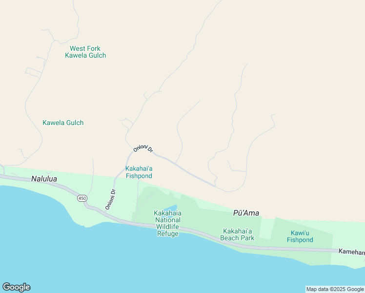 map of restaurants, bars, coffee shops, grocery stores, and more near 46 Waiokama Place in Kaunakakai