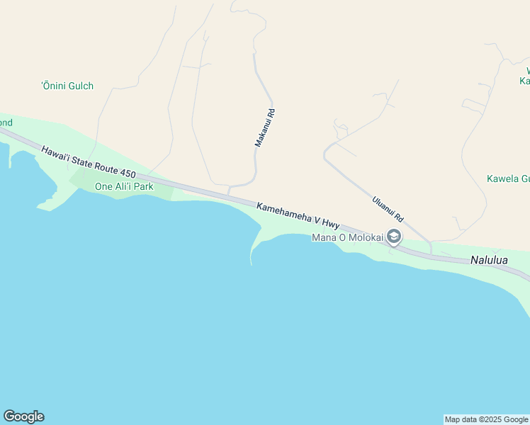 map of restaurants, bars, coffee shops, grocery stores, and more near 2334 Kamehameha V Highway in Kaunakakai