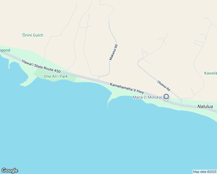 map of restaurants, bars, coffee shops, grocery stores, and more near 2300 Kamehameha V Highway in Kaunakakai