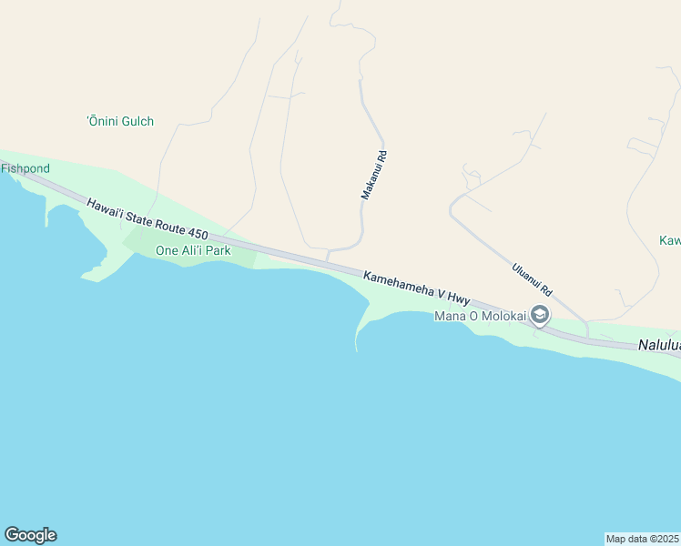 map of restaurants, bars, coffee shops, grocery stores, and more near 2270 Kamehameha V Highway in Kaunakakai