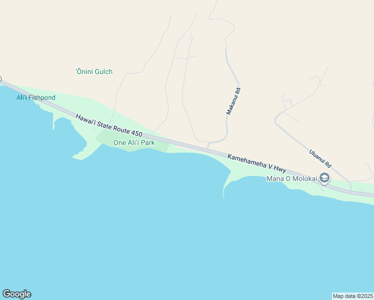 map of restaurants, bars, coffee shops, grocery stores, and more near 2196 Kamehameha V Highway in Kaunakakai