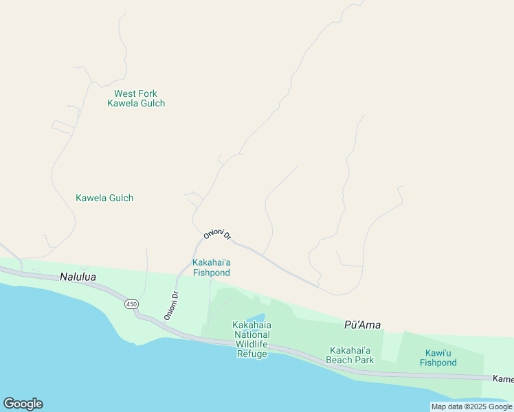 map of restaurants, bars, coffee shops, grocery stores, and more near 113 Waiokama Place in Kaunakakai