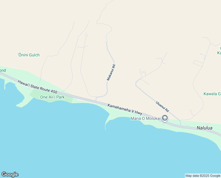 map of restaurants, bars, coffee shops, grocery stores, and more near 0 Makanui Road in Kaunakakai