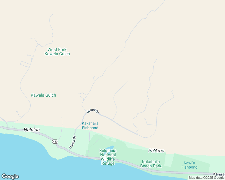 map of restaurants, bars, coffee shops, grocery stores, and more near 145 Waiokama Place in Kaunakakai