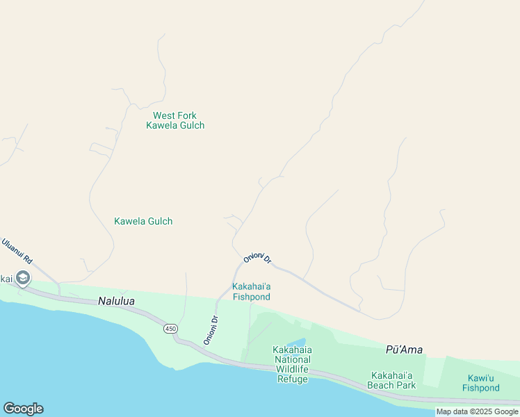 map of restaurants, bars, coffee shops, grocery stores, and more near 140 Kupaia Place in Kaunakakai