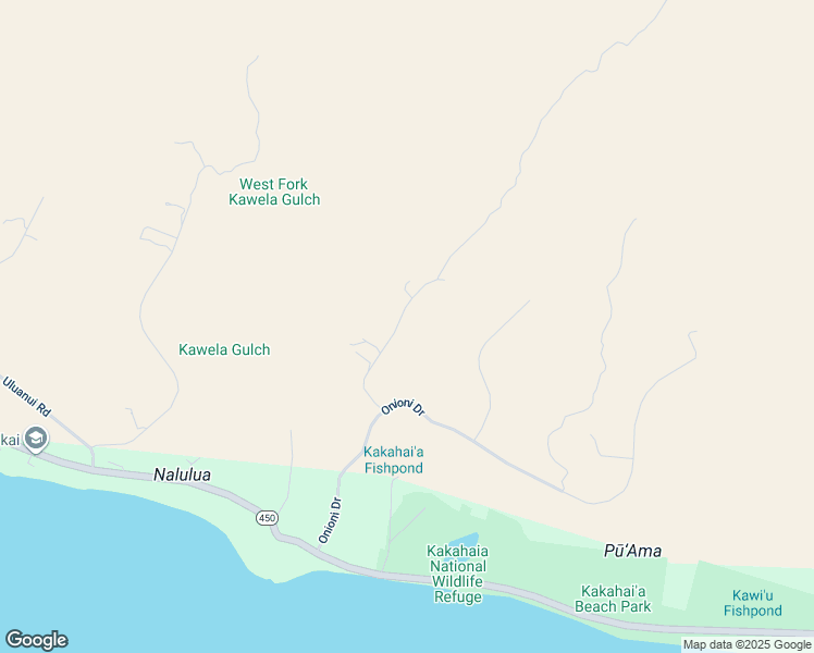 map of restaurants, bars, coffee shops, grocery stores, and more near 140 Kupaia Place in Kaunakakai