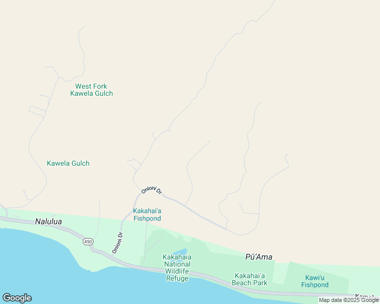map of restaurants, bars, coffee shops, grocery stores, and more near 161 Waiokama Place in Kaunakakai