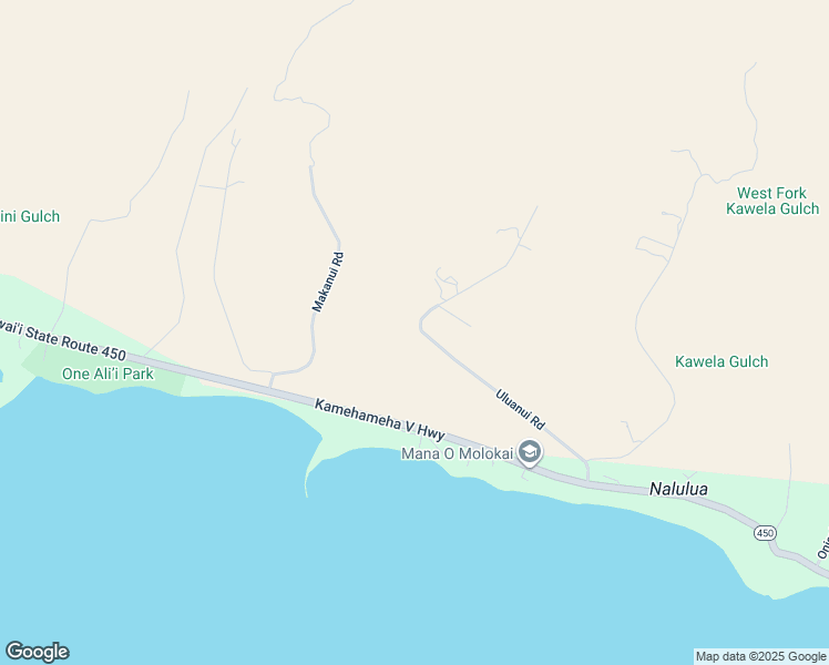map of restaurants, bars, coffee shops, grocery stores, and more near 327 Uluanui Road in Kaunakakai