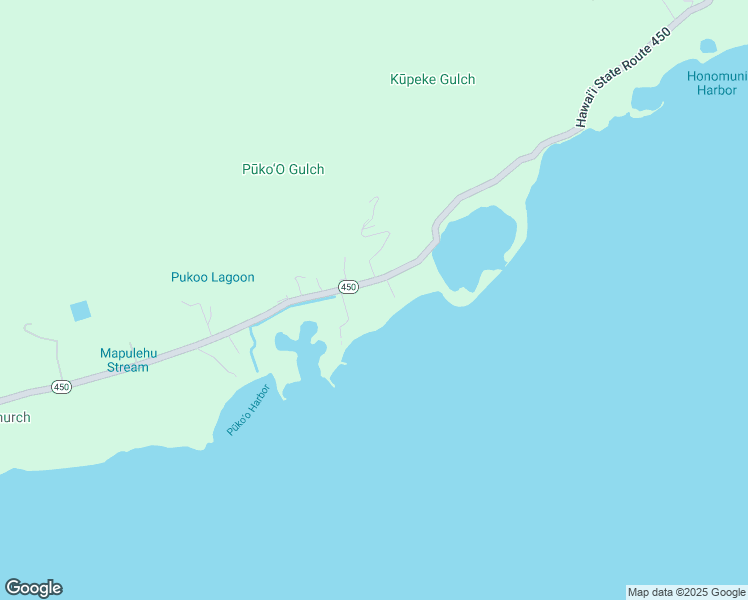 map of restaurants, bars, coffee shops, grocery stores, and more near 8784 Kamehameha V Highway in Kaunakakai