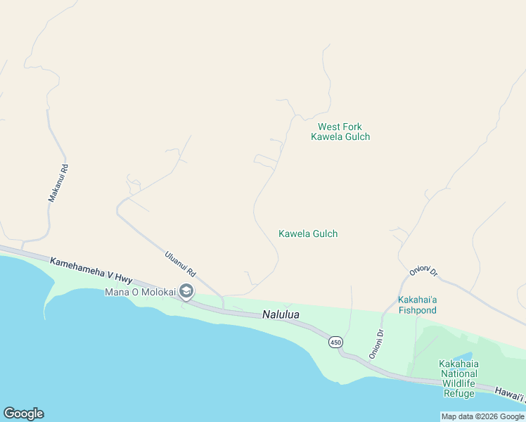 map of restaurants, bars, coffee shops, grocery stores, and more near 270 Ulua Road in Kaunakakai