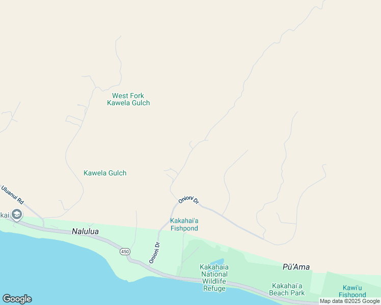 map of restaurants, bars, coffee shops, grocery stores, and more near 0 Kupaia Place in Kaunakakai