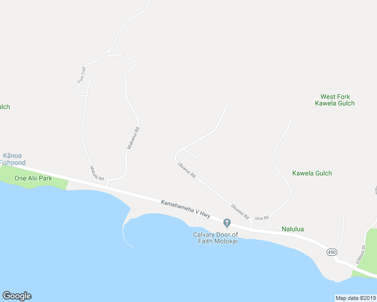 map of restaurants, bars, coffee shops, grocery stores, and more near 390 Uluanui Road in Kaunakakai