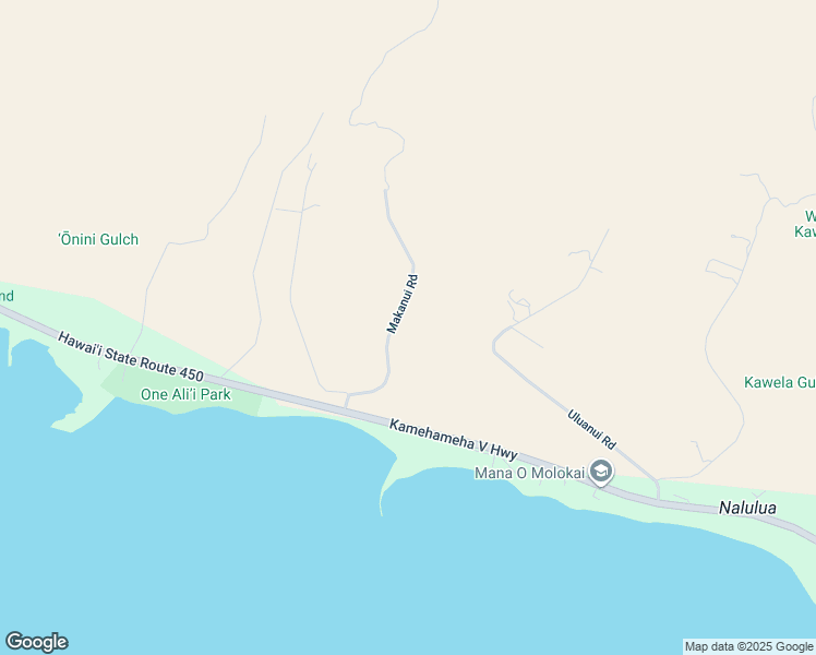 map of restaurants, bars, coffee shops, grocery stores, and more near 154 Makanui Road in Kaunakakai