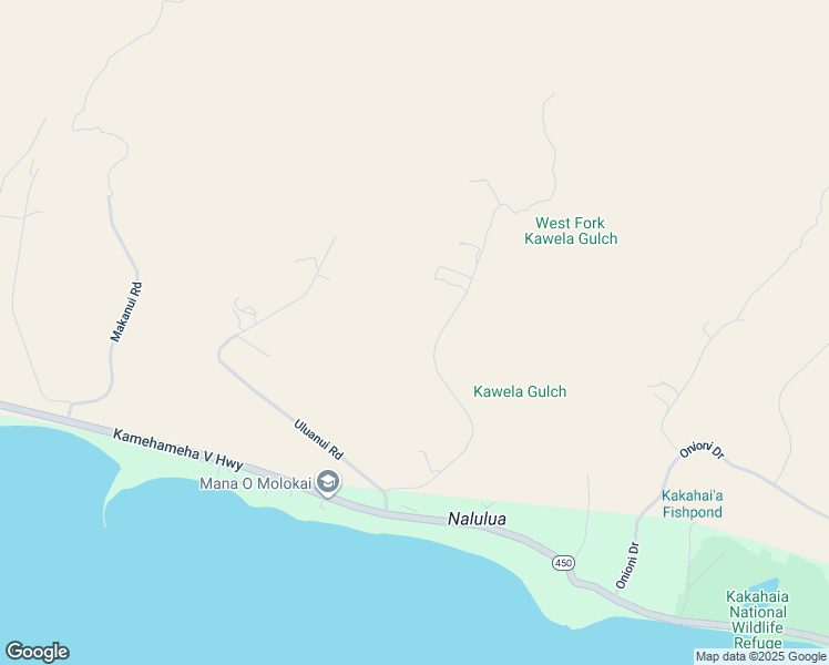 map of restaurants, bars, coffee shops, grocery stores, and more near 289 Ulua Road in Kaunakakai