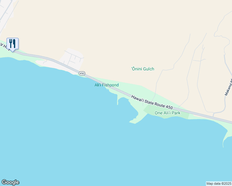 map of restaurants, bars, coffee shops, grocery stores, and more near 1800 Kamehameha V Highway in Kaunakakai