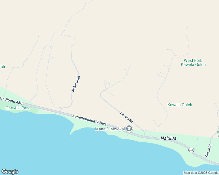 map of restaurants, bars, coffee shops, grocery stores, and more near 405 Uluanui Road in Kaunakakai