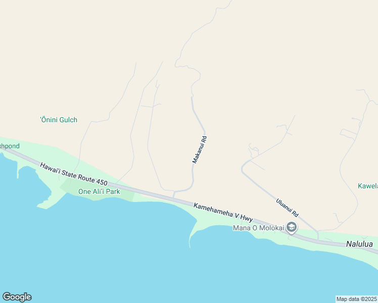 map of restaurants, bars, coffee shops, grocery stores, and more near 167 Makanui Road in Kaunakakai