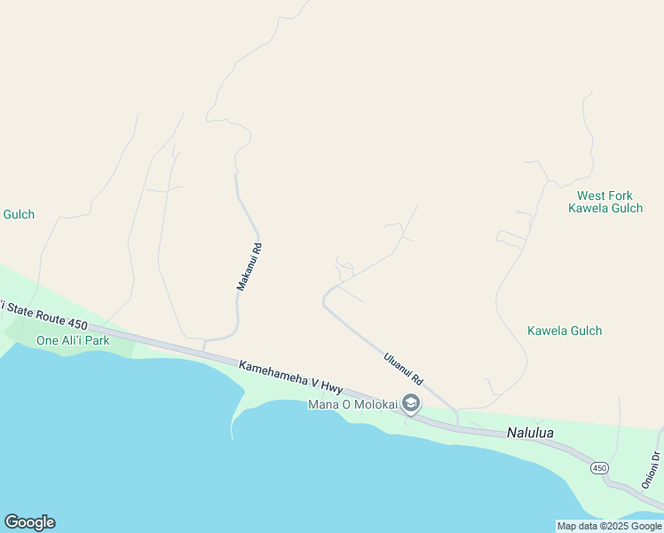 map of restaurants, bars, coffee shops, grocery stores, and more near 373 Uluanui Road in Kaunakakai