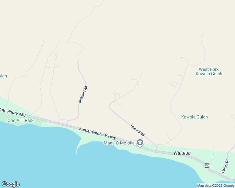 map of restaurants, bars, coffee shops, grocery stores, and more near 405 Uluanui Road in Kaunakakai