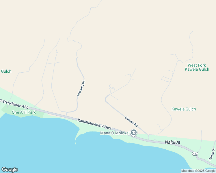 map of restaurants, bars, coffee shops, grocery stores, and more near 373 Uluanui Road in Kaunakakai