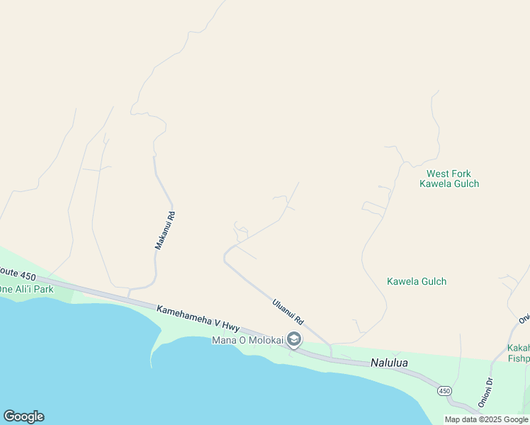 map of restaurants, bars, coffee shops, grocery stores, and more near 441 Uluanui Road in Kaunakakai