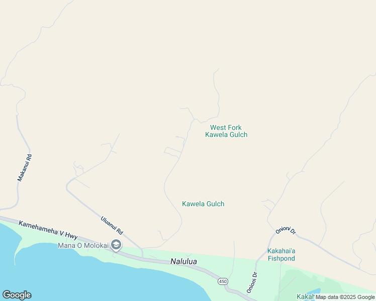 map of restaurants, bars, coffee shops, grocery stores, and more near 380 Ulua Road in Kaunakakai