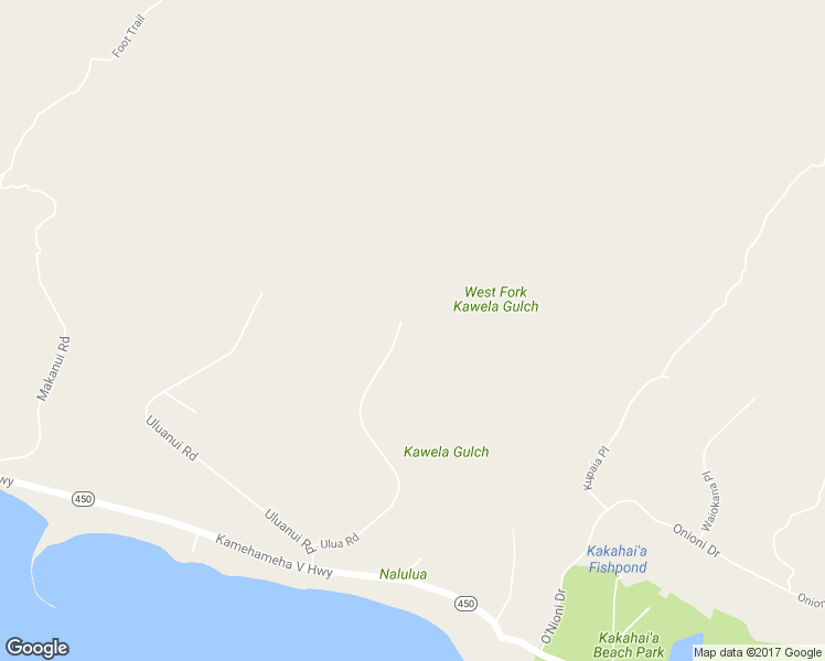 map of restaurants, bars, coffee shops, grocery stores, and more near 380 Ulua Road in Kaunakakai