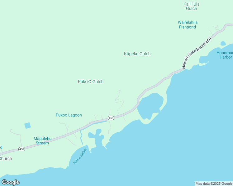 map of restaurants, bars, coffee shops, grocery stores, and more near 8807 Kamehameha V Highway in Kaunakakai