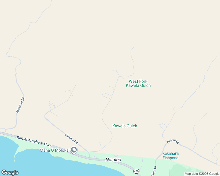 map of restaurants, bars, coffee shops, grocery stores, and more near 399 Ulua Road in Kaunakakai