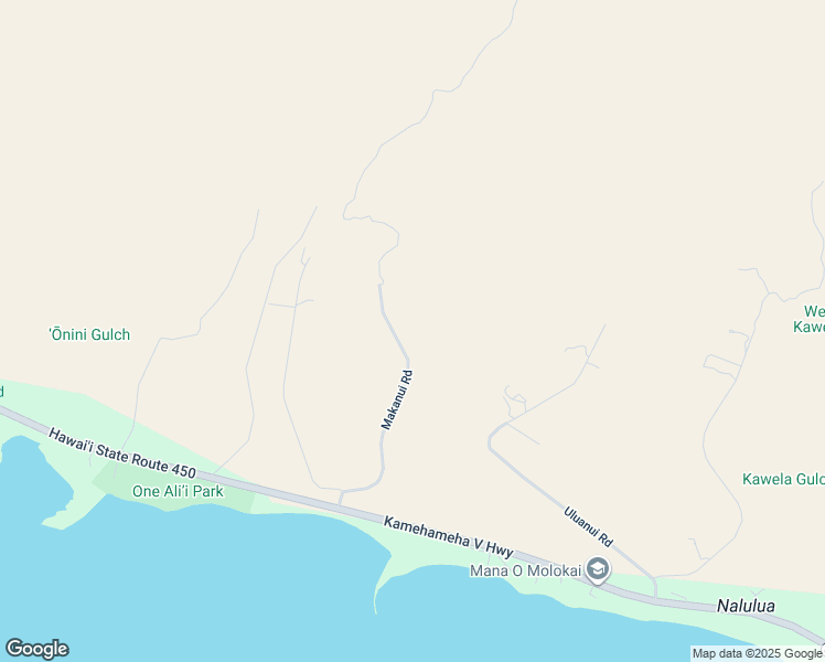 map of restaurants, bars, coffee shops, grocery stores, and more near 278 Makanui Road in Kaunakakai