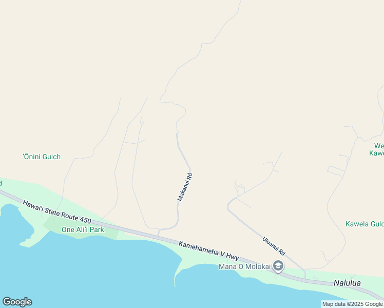 map of restaurants, bars, coffee shops, grocery stores, and more near 278 Makanui Road in Kaunakakai