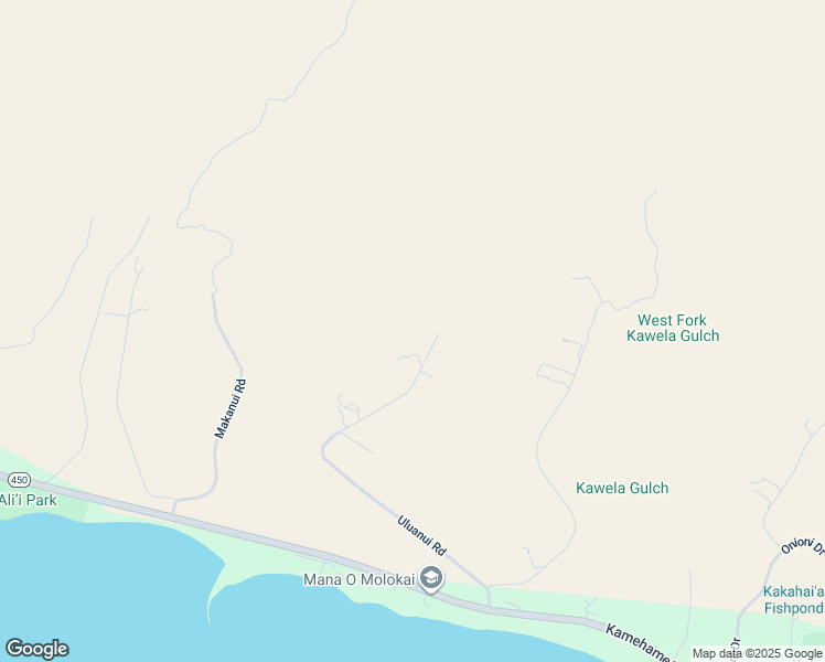 map of restaurants, bars, coffee shops, grocery stores, and more near 551 Uluanui Road in Kaunakakai