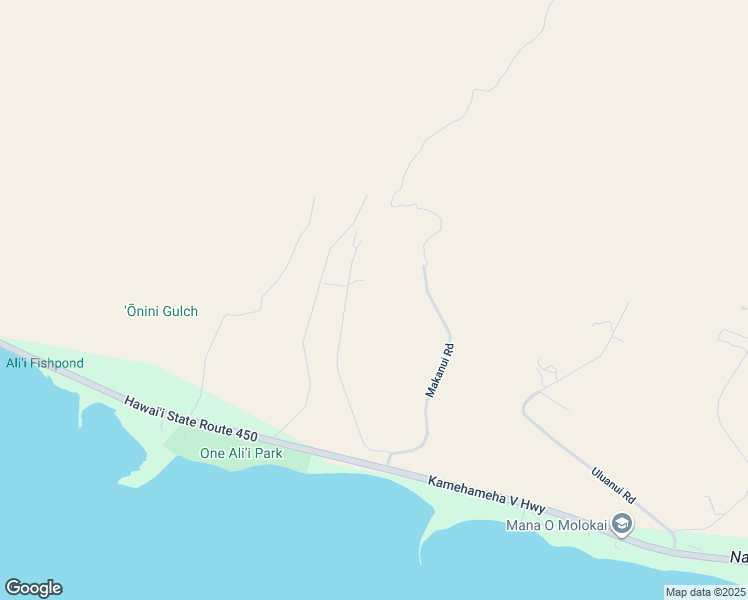 map of restaurants, bars, coffee shops, grocery stores, and more near 274 Makaiki Road in Kaunakakai