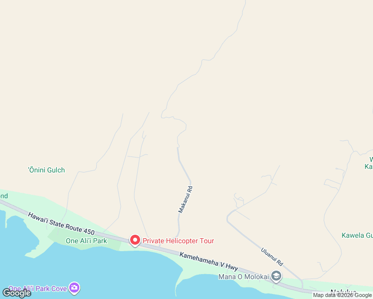 map of restaurants, bars, coffee shops, grocery stores, and more near 310 Makanui Road in Kaunakakai