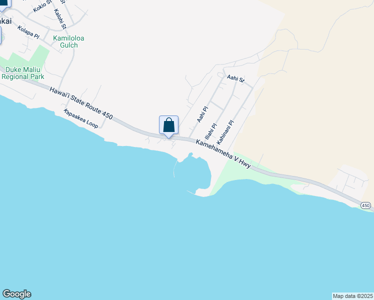 map of restaurants, bars, coffee shops, grocery stores, and more near 1026 Kamehameha V Highway in Kaunakakai