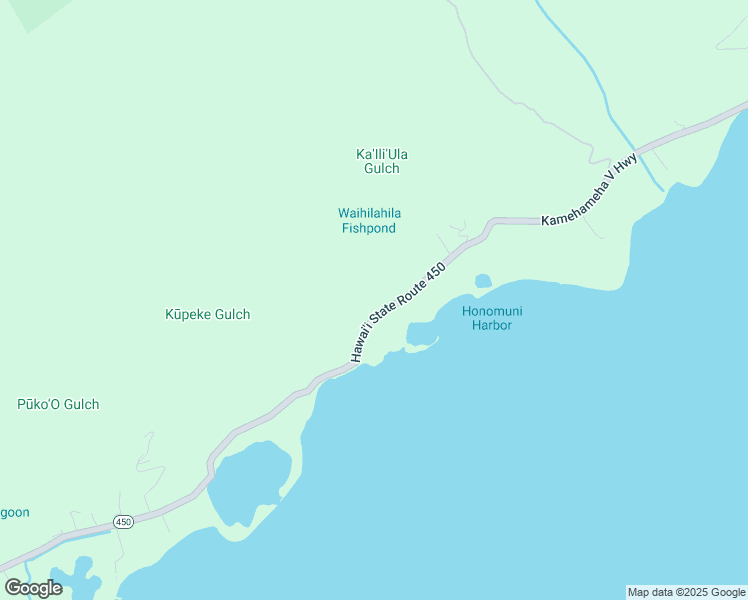 map of restaurants, bars, coffee shops, grocery stores, and more near 9250 Kamehameha V Highway in Kaunakakai