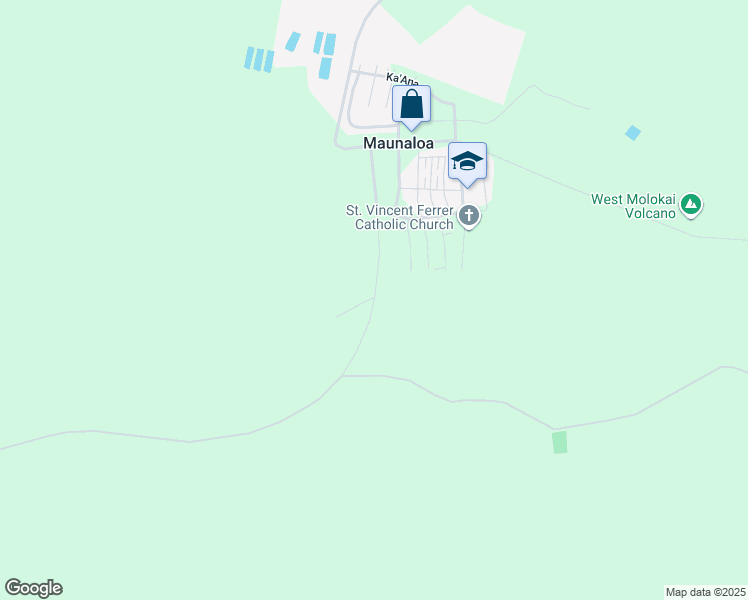 map of restaurants, bars, coffee shops, grocery stores, and more near Mokio Street in Maunaloa