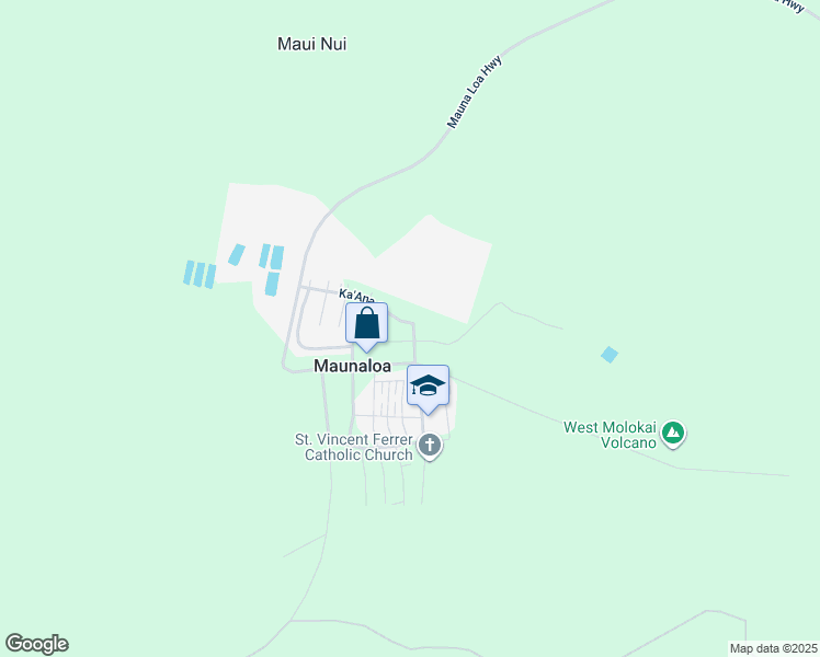 map of restaurants, bars, coffee shops, grocery stores, and more near Kaana Street in Kapolei