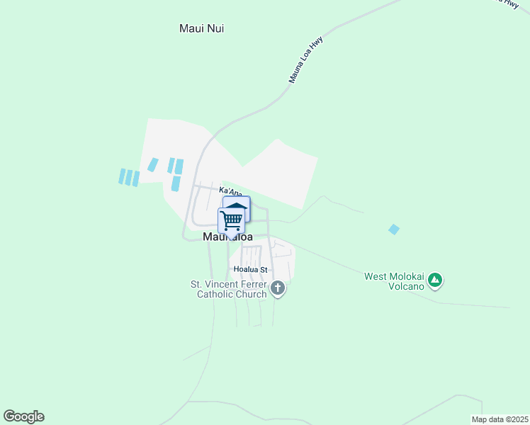 map of restaurants, bars, coffee shops, grocery stores, and more near North Street in Maunaloa
