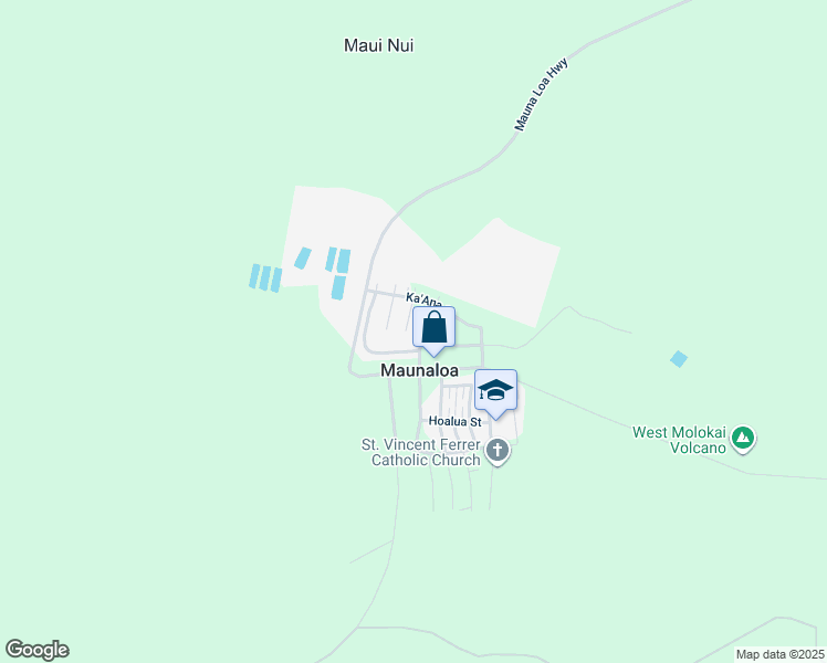 map of restaurants, bars, coffee shops, grocery stores, and more near 0 Linohau Place in Maunaloa