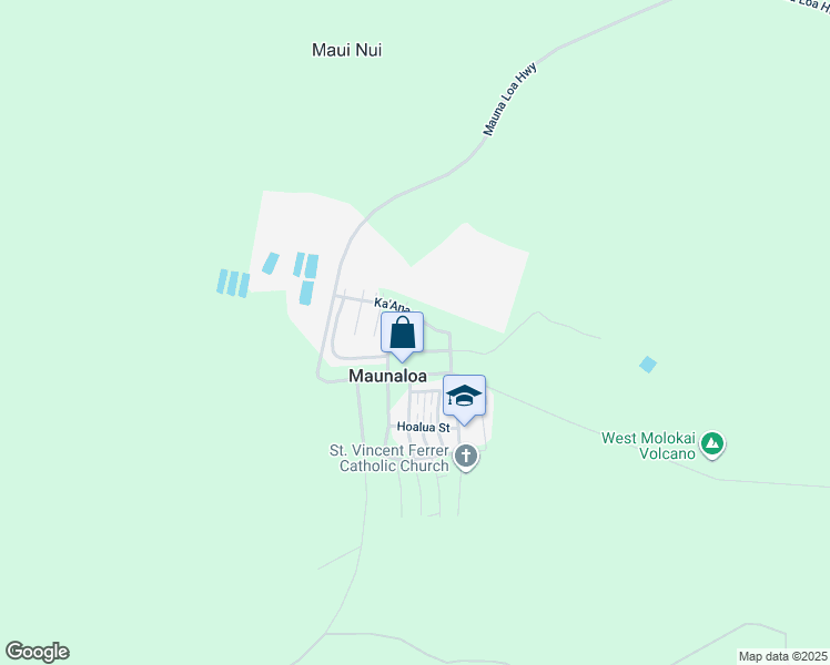 map of restaurants, bars, coffee shops, grocery stores, and more near 60 North Street in Maunaloa