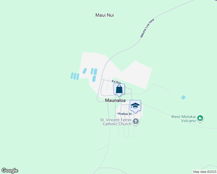 map of restaurants, bars, coffee shops, grocery stores, and more near 0 Mahiki Place in Maunaloa