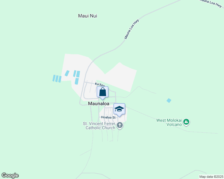 map of restaurants, bars, coffee shops, grocery stores, and more near Kaana Street in Kapolei