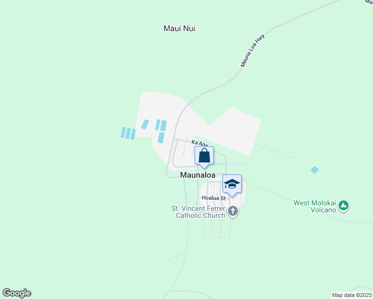 map of restaurants, bars, coffee shops, grocery stores, and more near 15 Mahiki Place in Maunaloa