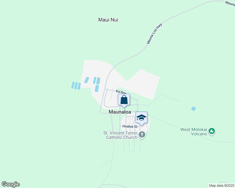 map of restaurants, bars, coffee shops, grocery stores, and more near Linohau Place in Maunaloa