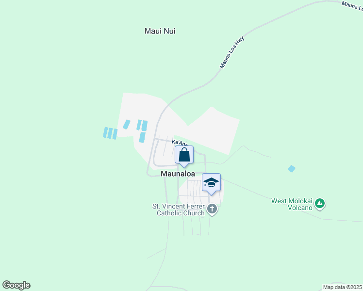 map of restaurants, bars, coffee shops, grocery stores, and more near 60 Kaana St in Kahului