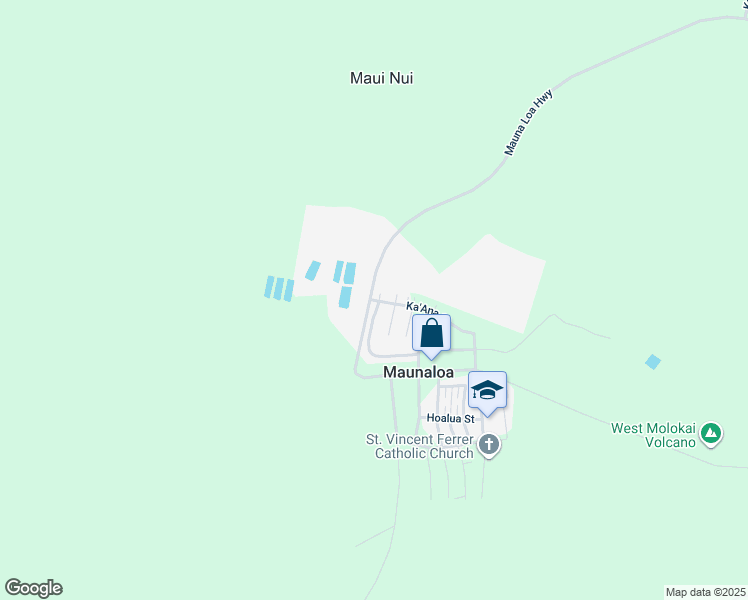 map of restaurants, bars, coffee shops, grocery stores, and more near North Street in Maunaloa